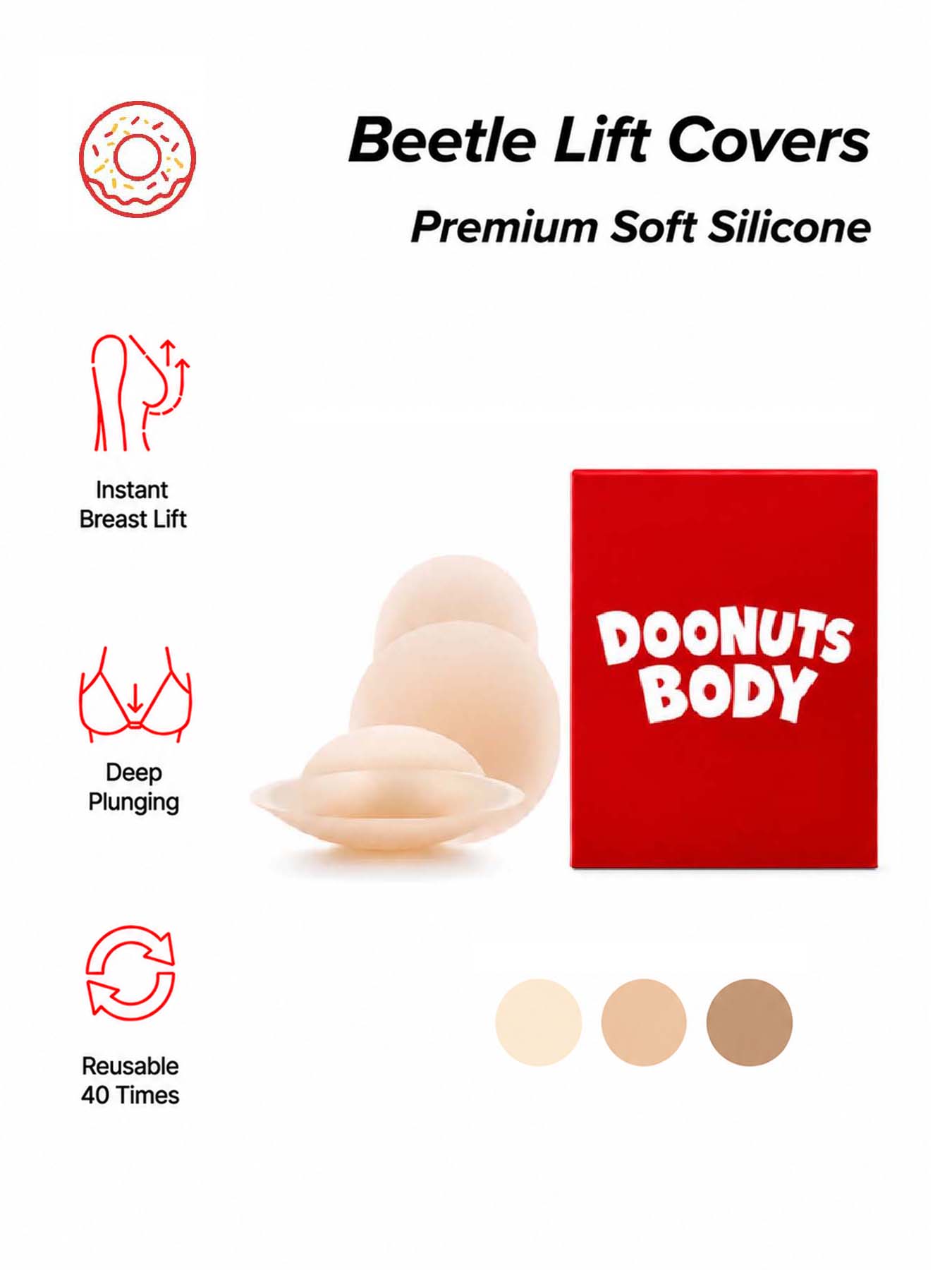 DOONUTS Görünmez Göğüs Kaldırı - Push Up Bra Silicone incelemesi ve fiyatı