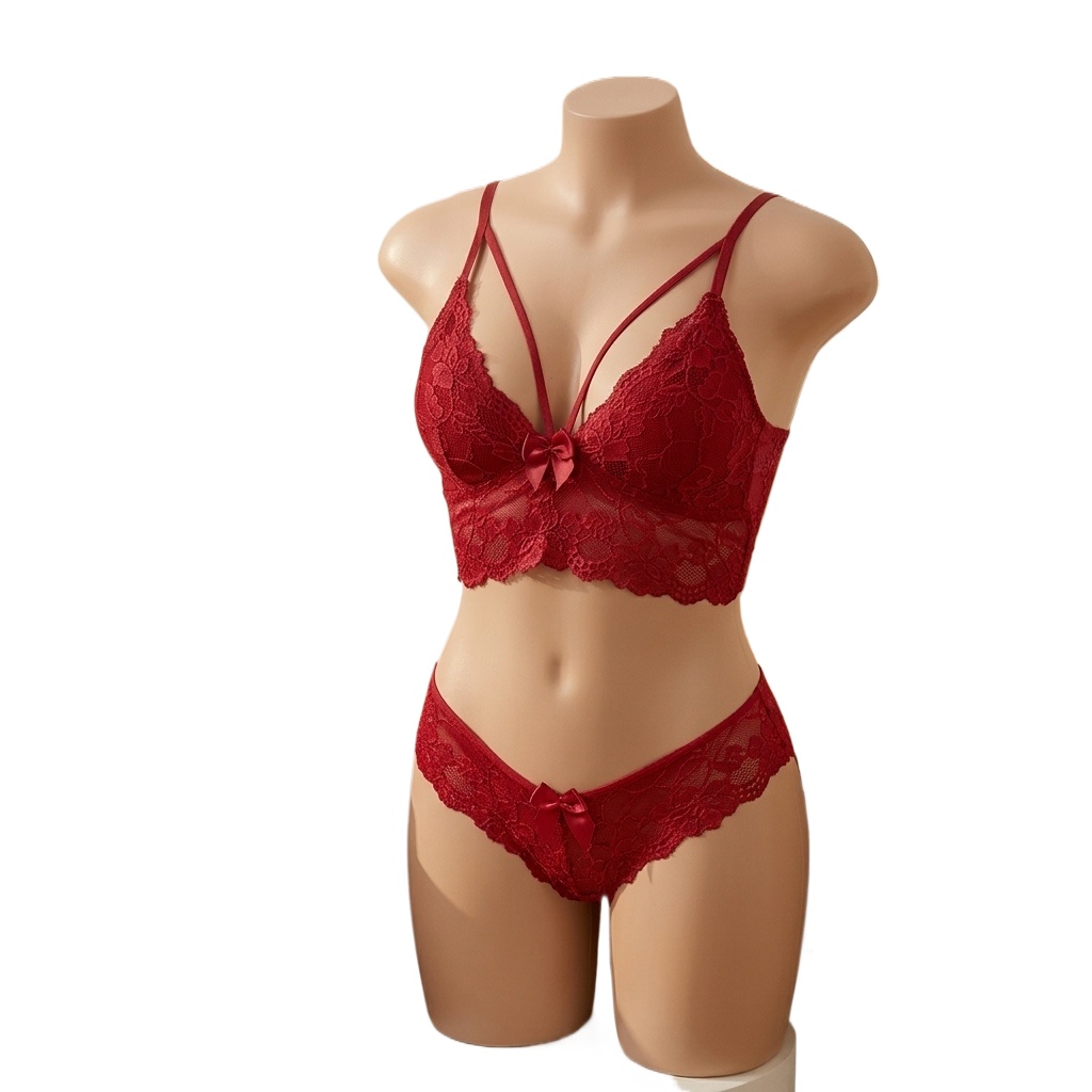Çiçek Desenli Dantel İki Parça - Lace Bralette Set incelemesi ve fiyatı